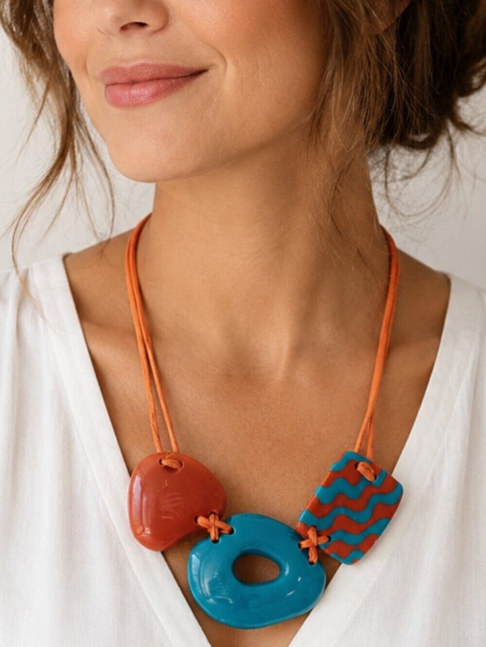 Zsiska 60'S Inspired Retro Ladies Necklace Adjustable Pre Loved